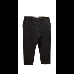 J. Crew Cropped Capris Pants Size XL Stretch Elastic Waist Black J.Crew